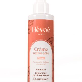Crème nettoyante visage Hévoé, aux extraits d’algues arc-en-ciel, vegan, 100 % naturelle, pour tous types de peaux. Flacon 150 ml vendu par manohi.com