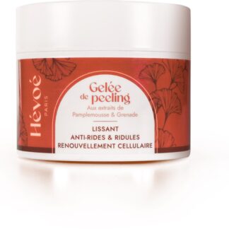 Packaging carton de la Gelée de Peeling Hévoé-Cosmétique bio lissant et vegan